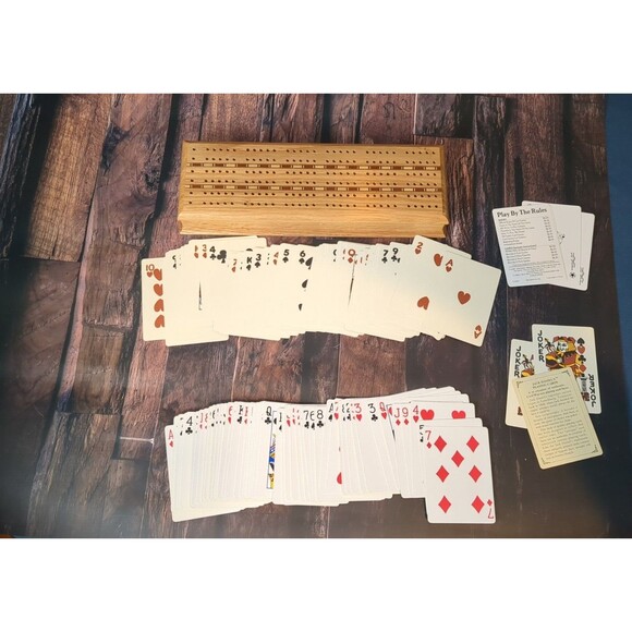 Jack Daniel's Coke Cribbage Board Wood Hinged Lid 3 Track Cards Complete EUC - Picture 5 of 8